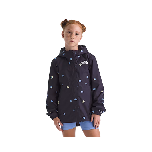 NORTH FACE YOUTH ANTORA RAIN JACKET ENDLESS DUSK PRINT