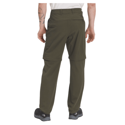 THE NORTHFACE MEN'S PARAMOUNT CONVERTIBLE PANTS DWR FINISH - NEW TAUPE GREEN - BACK VIEW