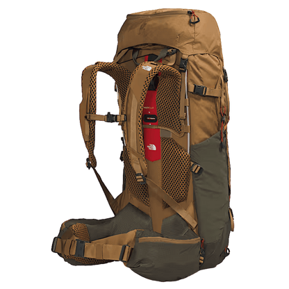 NORTH FACE TRAIL LITE 50 BACKPACK -  UTL BRN/NT GRN - BACK VIEW