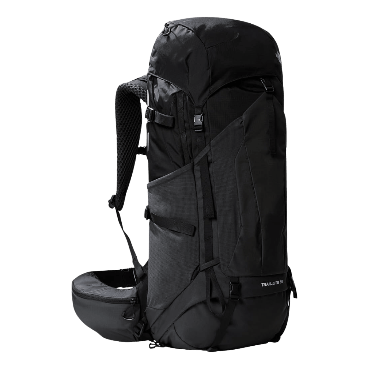 THE NORTH FACE TRAIL LITE 50 BACKPACK - TNF BLACK/ASPHALT GREY - FRONT VIEW