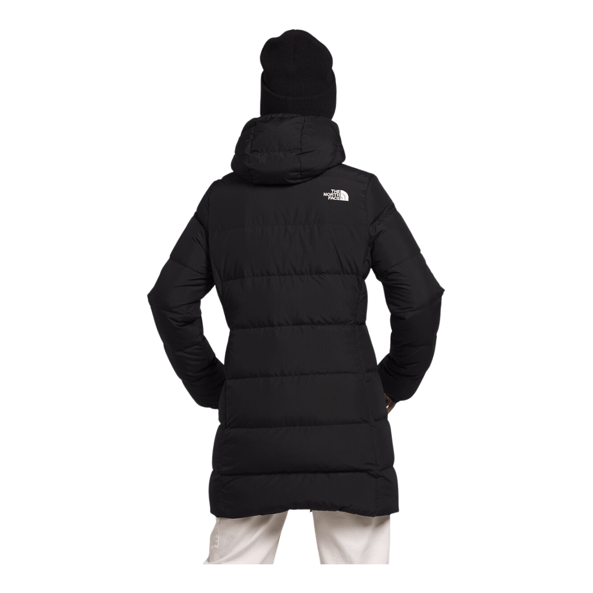 NORTHFACE WOMEN'S GOTHAM PARKA - TNF BLACK - BACK VIEW