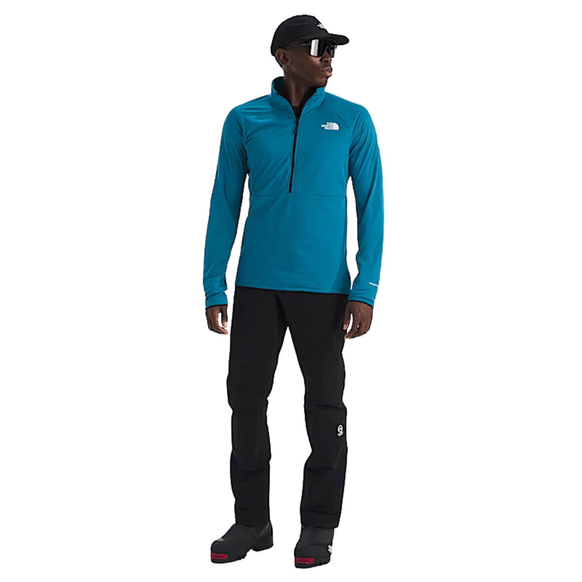 NORTHFACE SUMMIT FUTUREFLEECE LIGHTWEIGHT 1/2 ZIP -  DUSK BLUE - FRONT FULL VIEW WW
