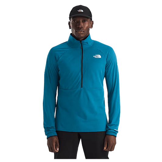 NORTHFACE SUMMIT FUTUREFLEECE LIGHTWEIGHT 1/2 ZIP -  DUSK BLUE - FRONT VIEW WW