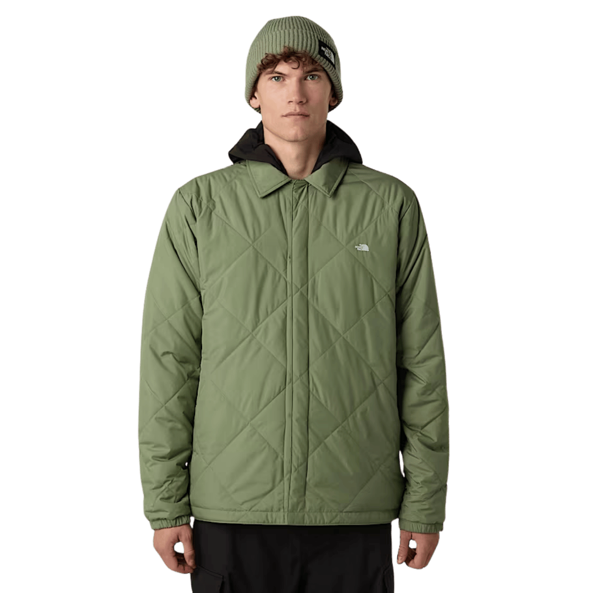 NORTHFACE AFTERBURNER INSULATED FLANNEL - TNF BLACK/SMOKEY WW FRONT OTHER SIDE