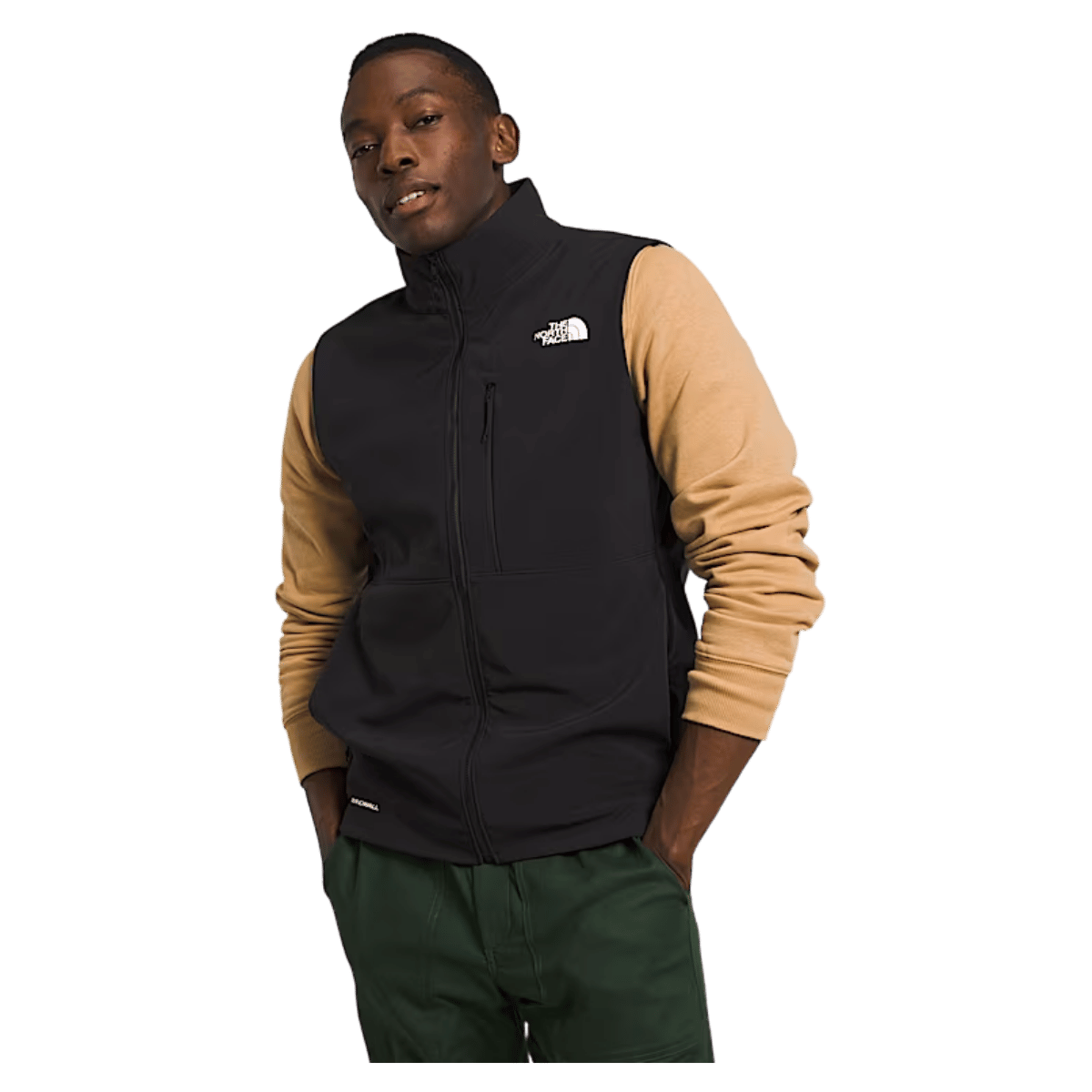 NORTHFACE APEX BIONIC 3 WIND RESISTANT VEST - TNF BLK - FRONT VIEW WW