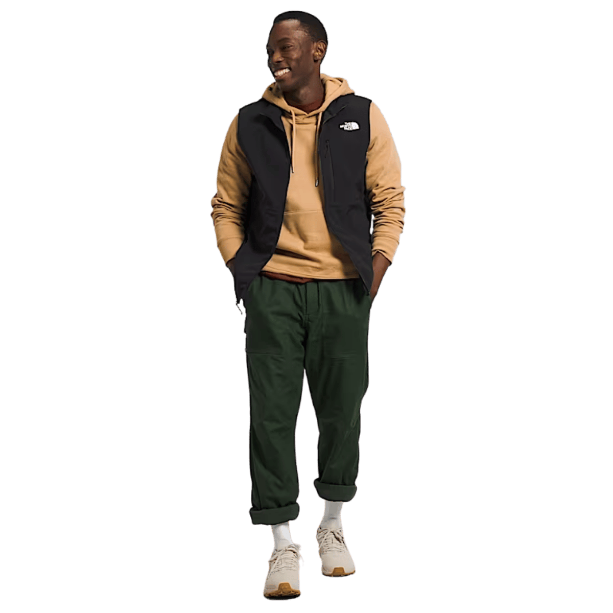 NORTHFACE APEX BIONIC 3 WIND RESISTANT VEST - TNF BLK - FRONT FULL VIEW WW