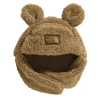 NORTH FACE BABY BEAR TRAPPER CAMPSHIRE FLEECE - TEDDY BROWN - FRONT VIEW