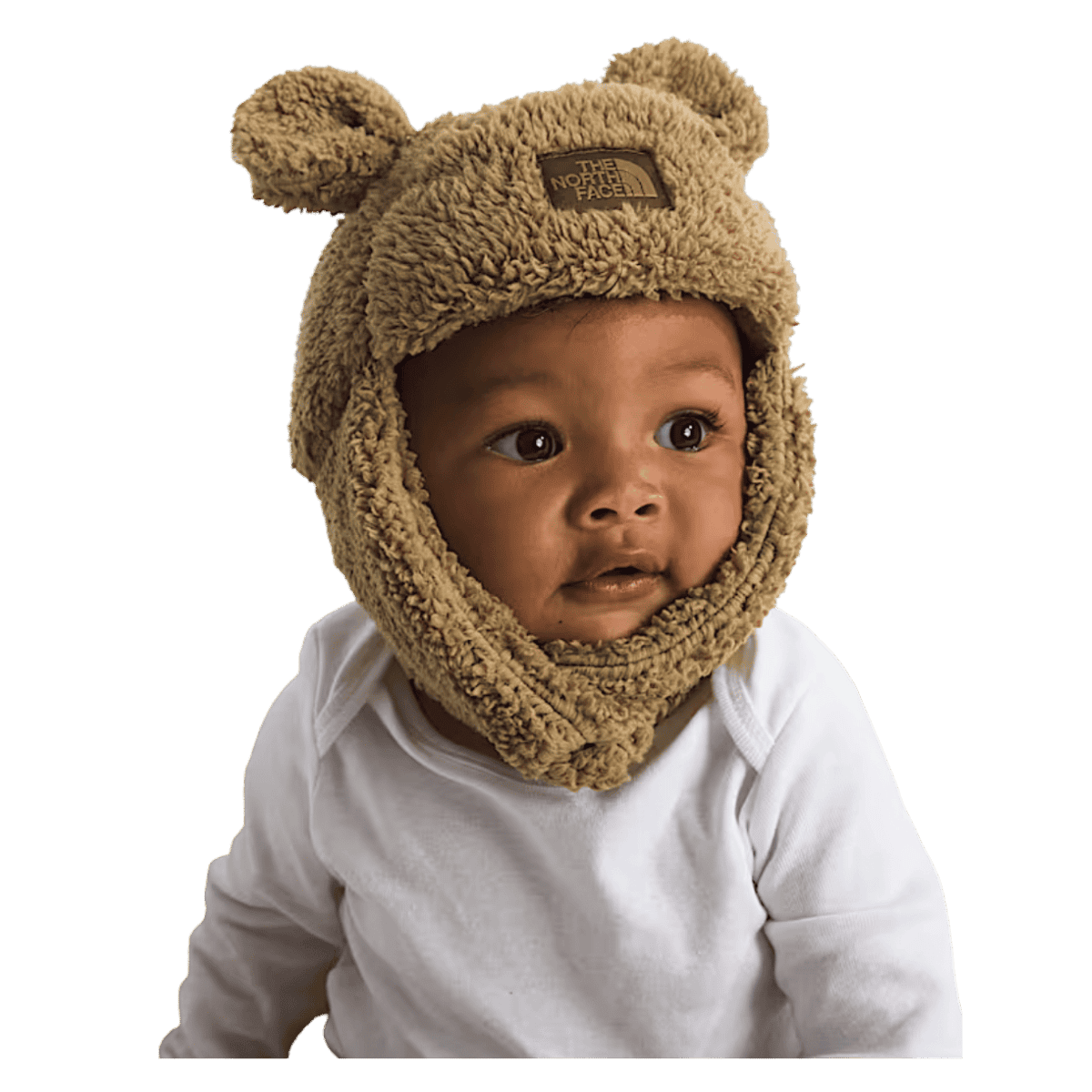 NORTH FACE BABY BEAR TRAPPER CAMPSHIRE FLEECE - TEDDY BROWN - FRONT VIEW WW