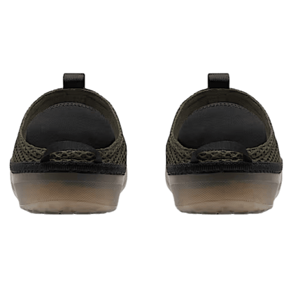 NORTHFACE COLLAPSIBLE HEEL BASE CAMP MULE - NEW TAUPE GREEN - BACK VIEW