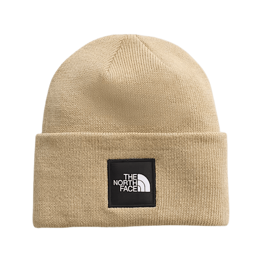 NORTHFACE BIG BOX BEANIE - KHAKI STONE FRONT