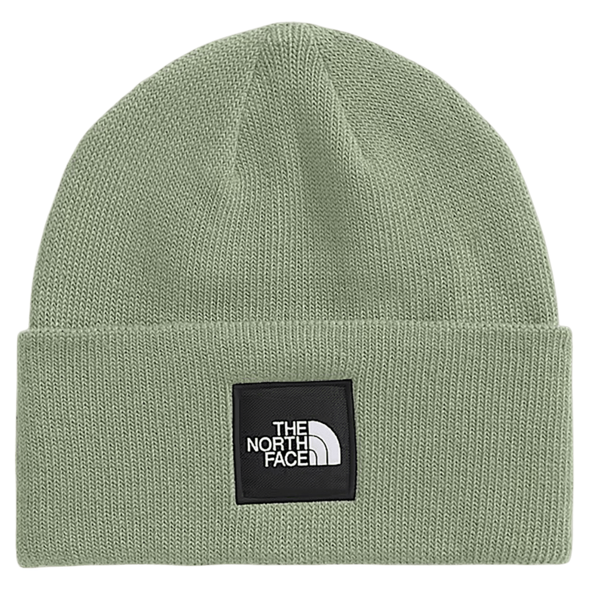 NORTHFACE BIG BOX CUFFED BEANIE - BARK MIST - FRONT VIEW