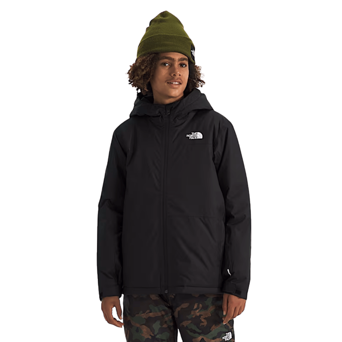 NORTHFACE BOYS FREEDOM INSULATED JACKET - TNF BLACK WW FRONT