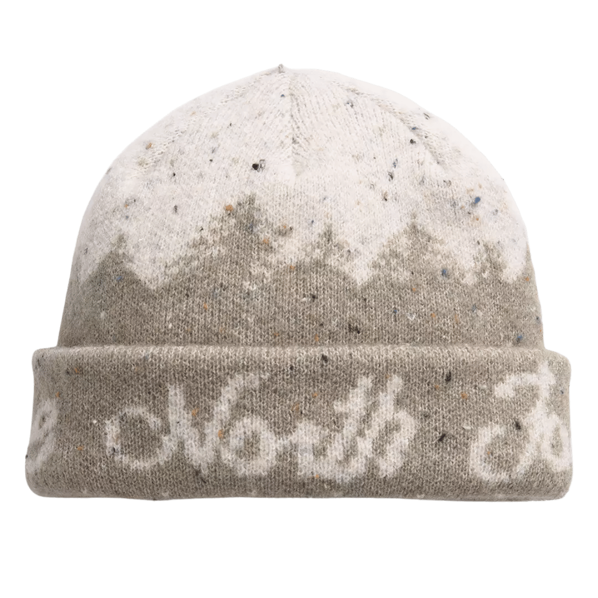 NORTHFACE CABIN MOUNTAINSCAPE BEANIE - CLAY GREY FRONT