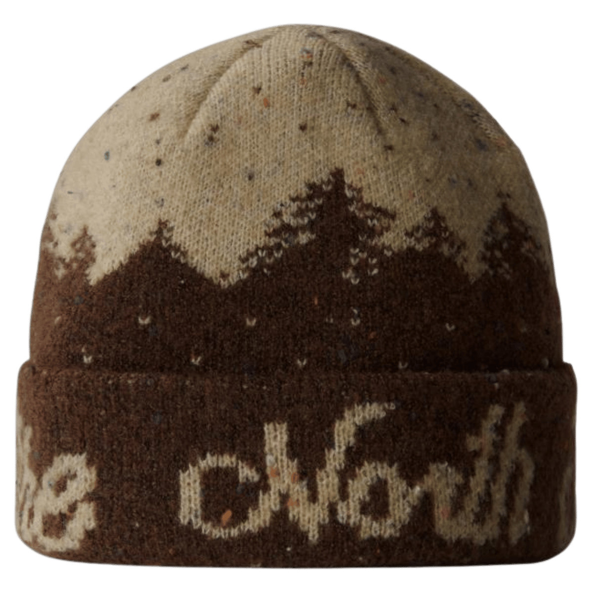 NORTHFACE CABIN MOUNTAINSCAPE BEANIE - SMOKEY BROWN FRONT