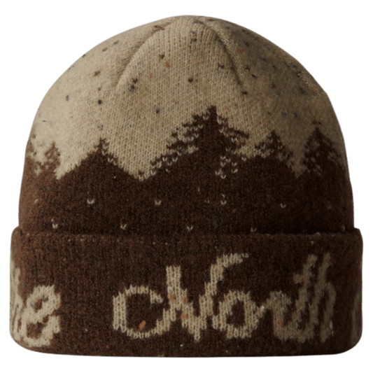 NORTHFACE CABIN MOUNTAINSCAPE BEANIE - SMOKEY BROWN FRONT
