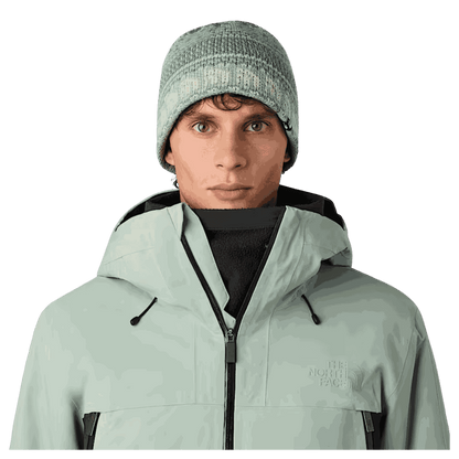 NORTHFACE UNISEX CABIN SKI TUKE CLASSIC FIT BEANIE - SLATE MOSS - MEN FRONT VIEW WW
