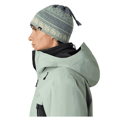 NORTHFACE UNISEX CABIN SKI TUKE CLASSIC FIT BEANIE - SLATE MOSS - MEN SIDE VIEW WW