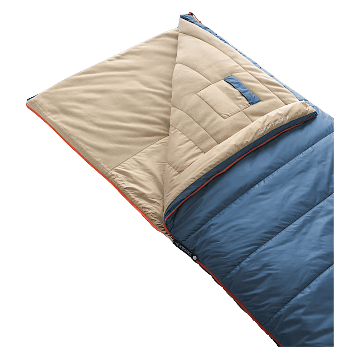 NORTHFACE WAWONA CAMPING BED 20 LONG - SHADY BLUE - SIDE VIEW