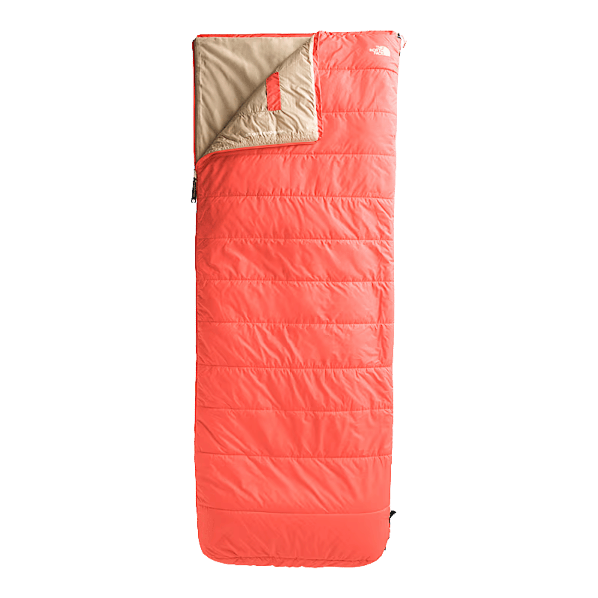 NORTHFACE REGULAR WAWONA BED 35 CAMPING SLEEPING BAG - RETRO ORANGE - FRONT VIEW