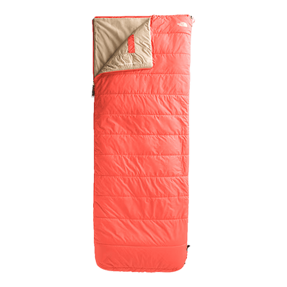 NORTHFACE REGULAR WAWONA BED 35 CAMPING SLEEPING BAG - RETRO ORANGE - FRONT VIEW