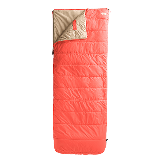 NORTHFACE REGULAR WAWONA BED 35 CAMPING SLEEPING BAG - RETRO ORANGE - FRONT VIEW