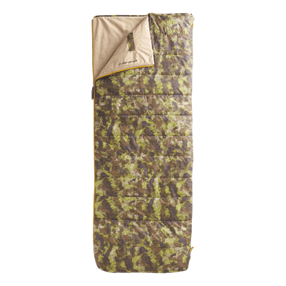 NORTH FACE WAWONA CAMPING BED 35 LONG - BRN STRP CAMO PRT - FRONT FULL VIEW
