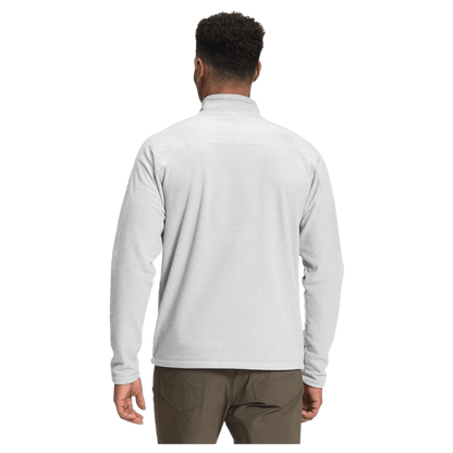 NORTH FACE MEN'S JACQUARD FLEECE CAP ROCK ¼ ZIP PULLOVER - TNF LT GREY - BACK VIEW