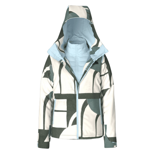 NORTHFACE WOMEN CLEMENTINE TRICLIMATE JACKET - DK SAGE PAPER - FRONT VIEW