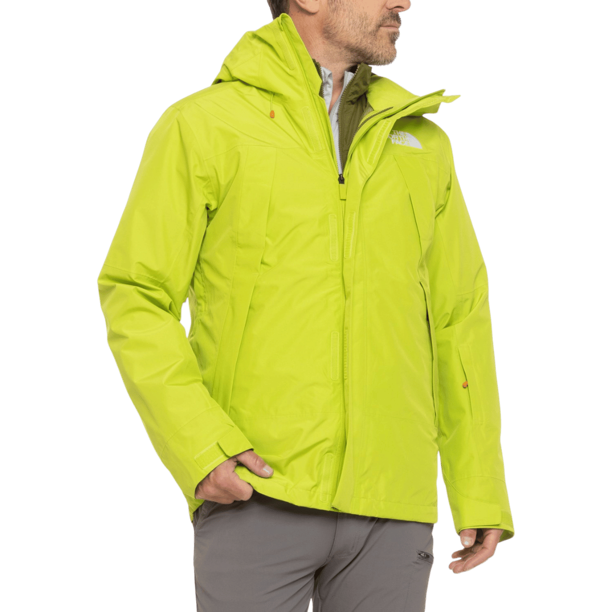 NORTHFACE CLEMENT TRICLIMATE JACKET - MEADOW GRASS WW FRONT