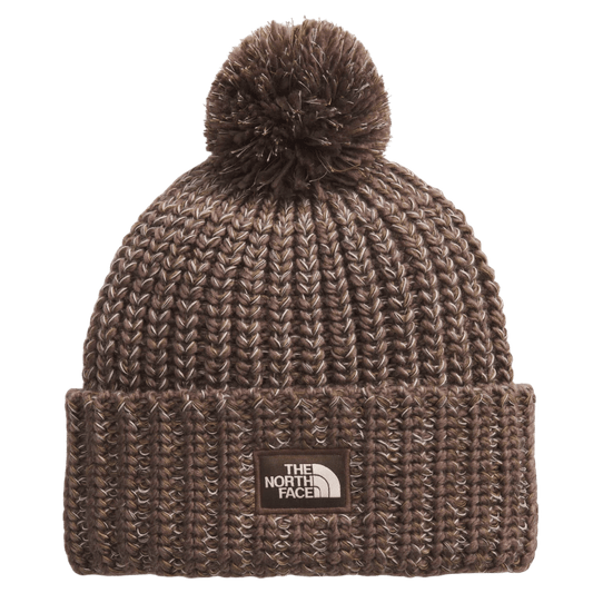 NORTHFACE COZY CHUNKY CABIN CUFFED BEANIE - SMOKEY BRN - FRONT VIEW