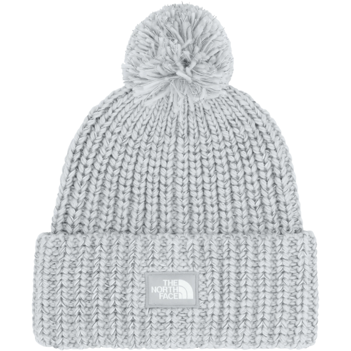 NORTHFACE COZY CHUNKY CABIN BEANIE - HIGH RISE GREY FRONT