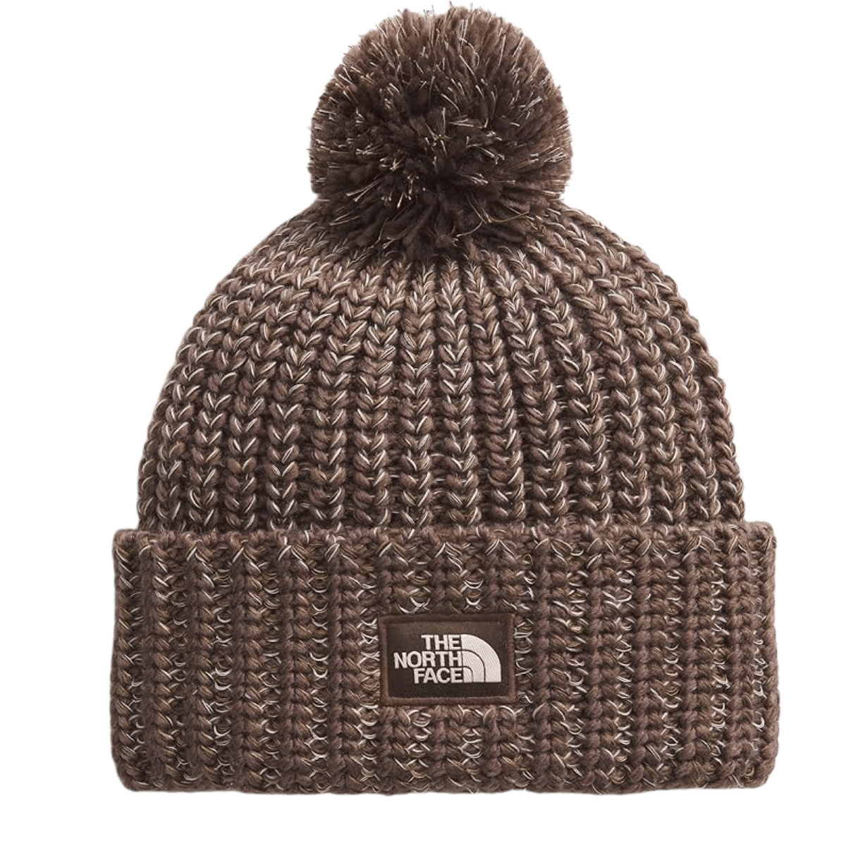 NORTHFACE COZY CHUNKY CABIN BEANIE - SMOKEY BROWN FRONT