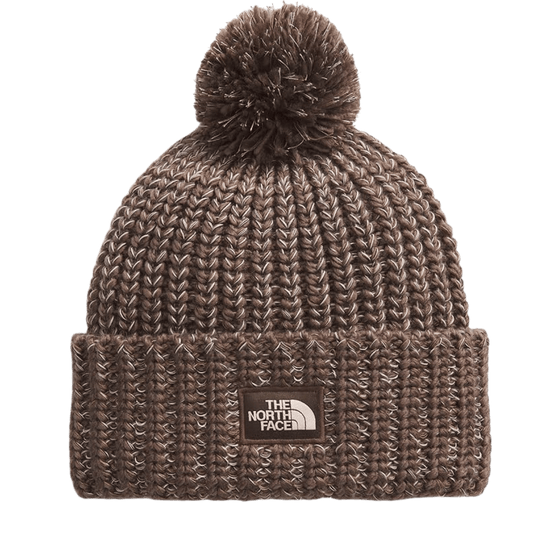 NORTHFACE COZY CHUNKY CABIN BEANIE - SMOKEY BROWN FRONT