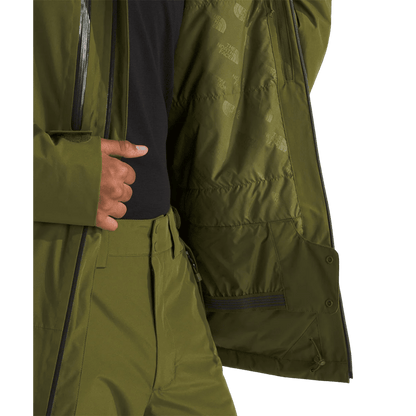 NORTHFACE DESCENDIT JACKET - FOREST OLIVE WW OPEN SIDE