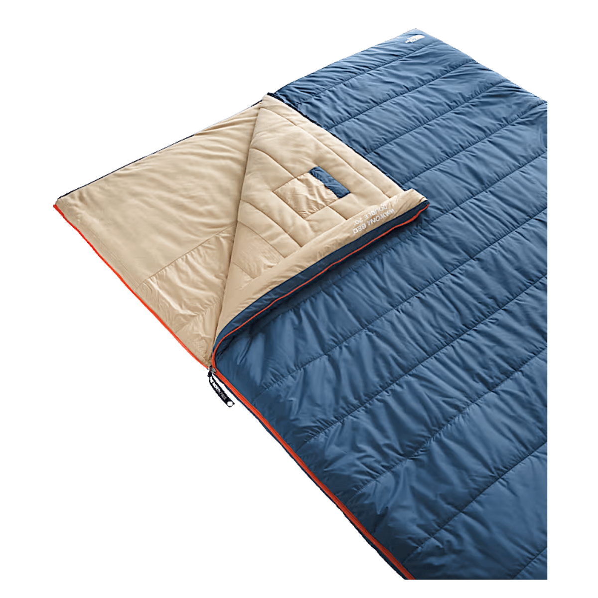 NORTH FACE WAWONA CAMPING BED DOUBLE LONG - SHADY BLUE - SIDE ZOOM VIEW