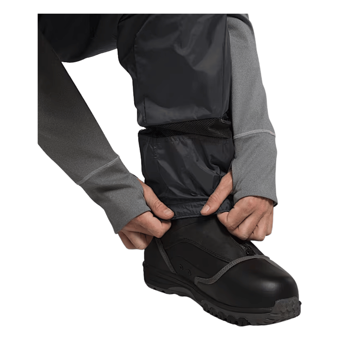NORTHFACE FREEDOM INSULATED HEATSEEKER PANT - ASPHALT GRAY - FRONT ZOOM VIEW WW