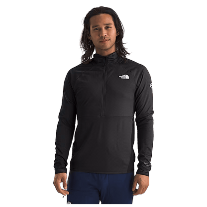NORTHFACE SUMMIT FUTUREFLEECE LIGHTWEIGHT 1/2 ZIP - TNF BLACK - FRONT VIEW WW