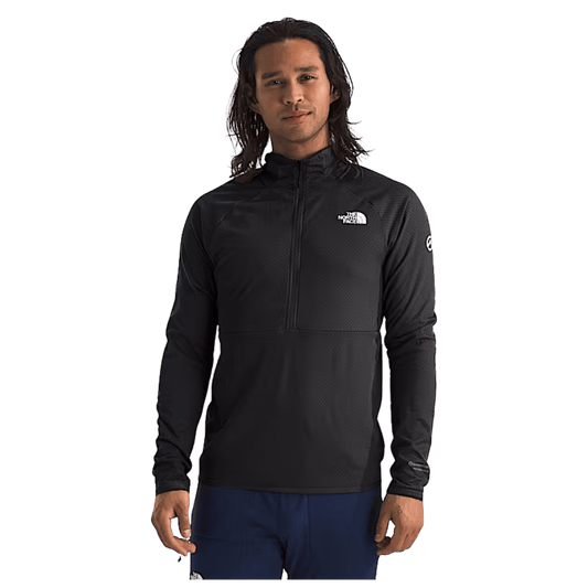 NORTHFACE SUMMIT FUTUREFLEECE LIGHTWEIGHT 1/2 ZIP - TNF BLACK - FRONT VIEW WW
