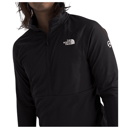 NORTHFACE SUMMIT FUTUREFLEECE LIGHTWEIGHT 1/2 ZIP - TNF BLACK - LOGO AND NECK ZIPPER
