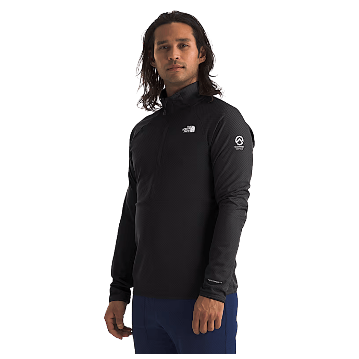 NORTHFACE SUMMIT FUTUREFLEECE LIGHTWEIGHT 1/2 ZIP - TNF BLACK - SIDE VIEW WW