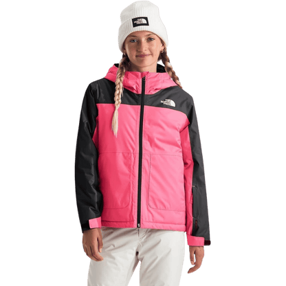 NORTHFACE GIRL'S FREEDOM INSULATED JACKET - RADIANT POPPY WW FRONT