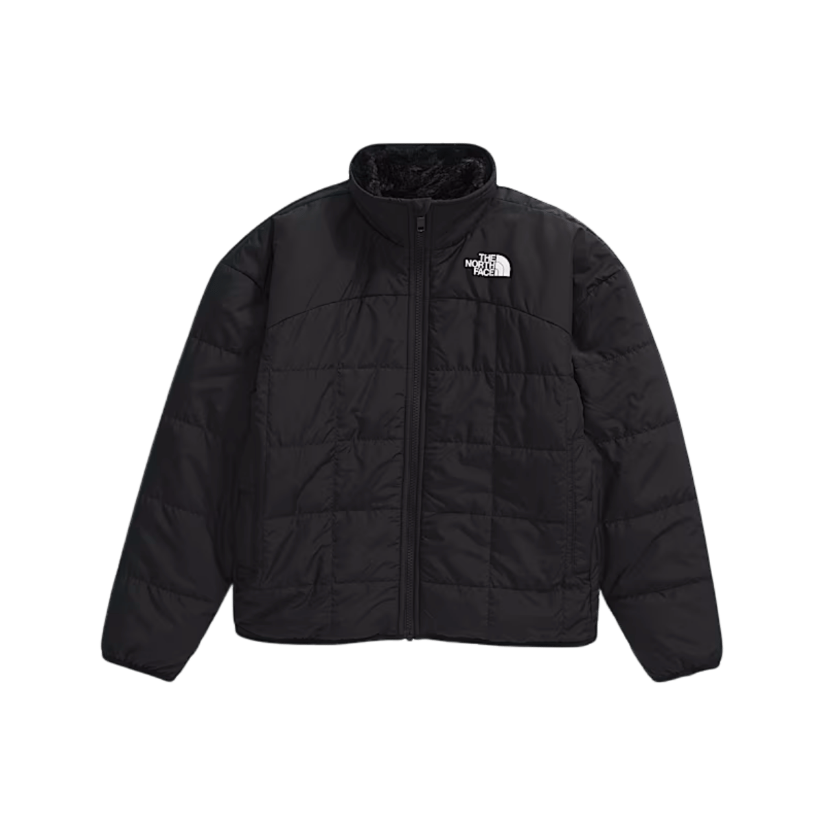 NORTHFACE GIRL'S REVERSIBLE SHASTA FULLZIP JACKET - TNF BLACK FRONT