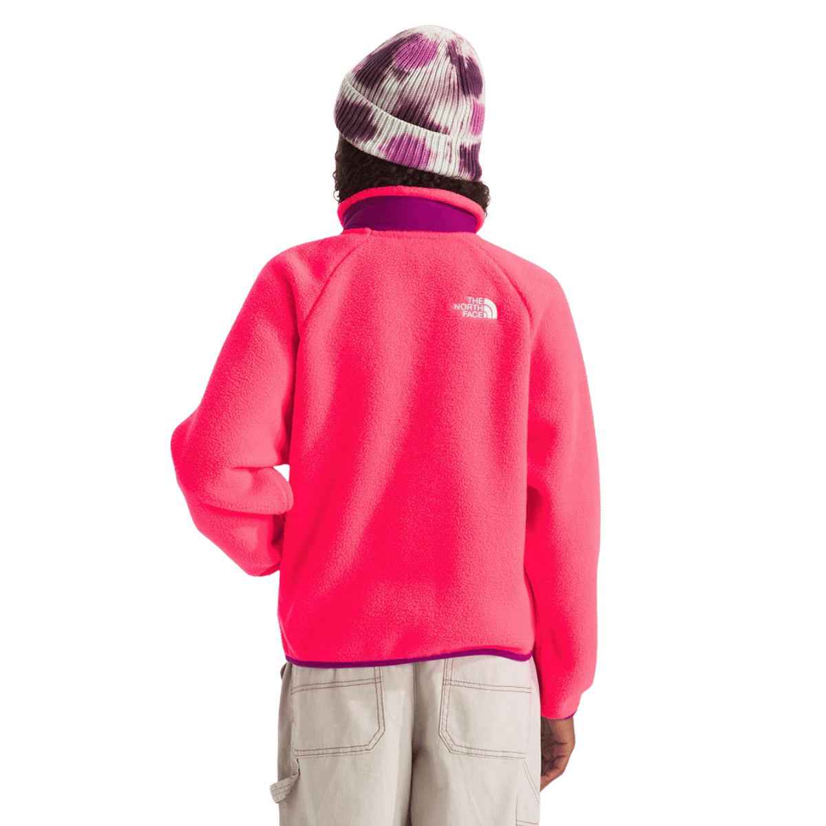 NORTHFACE GIRL'S YUMIORI FULL ZIP JACKET - RADIANT POPPY WW BACK