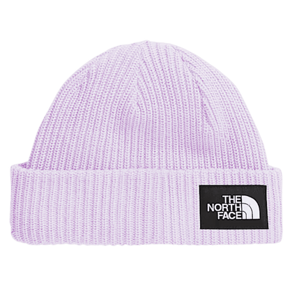NORTHFACE UNISEX KIDS SALTY LINED FLASHDRY BEANIE - LITE LILAC - FRONT VIEW