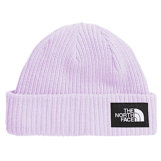 NORTHFACE UNISEX KIDS SALTY LINED FLASHDRY BEANIE - LITE LILAC - FRONT VIEW