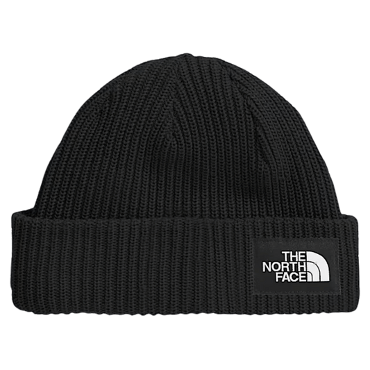 NORTHFACE UNISEX KIDS SALTY LINED FLASHDRY BEANIE - TNF BLACK - FRONT VIEW
