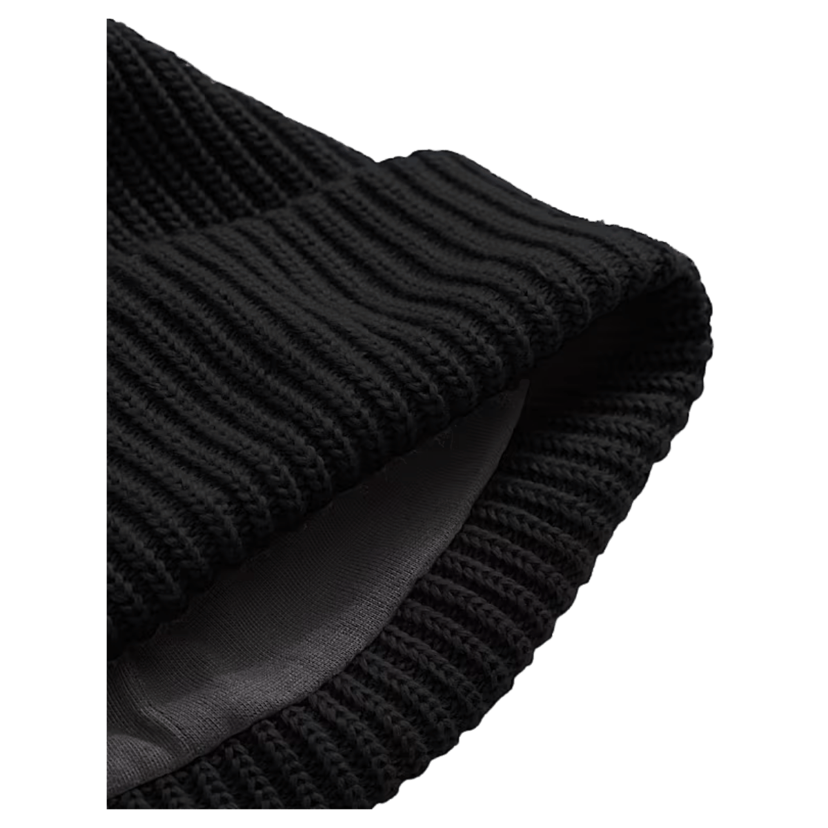 NORTHFACE UNISEX KIDS SALTY LINED FLASHDRY BEANIE - TNF BLACK - SIDE ZOOM VIEW