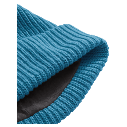 NORTHFACE UNISEX KIDS SALTY LINED FLASHDRY BEANIE - DUSK BLUE - SIDE ZOOM VIEW