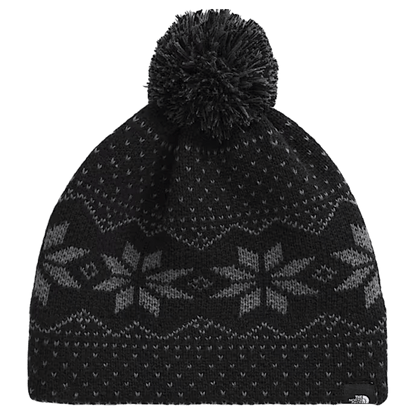 NORTHFACE KIDS CABIN SKI TUKE CLASSIC FIT - TNF BLK JACQUARD - FRONT VIEW