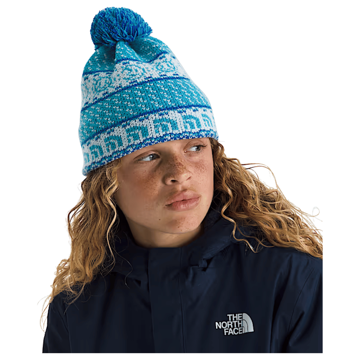 NORTHFACE KIDS CABIN SKI TUKE CLASSIC FIT - POLAR HAZE JACQUARD - FRONT VIEW WW